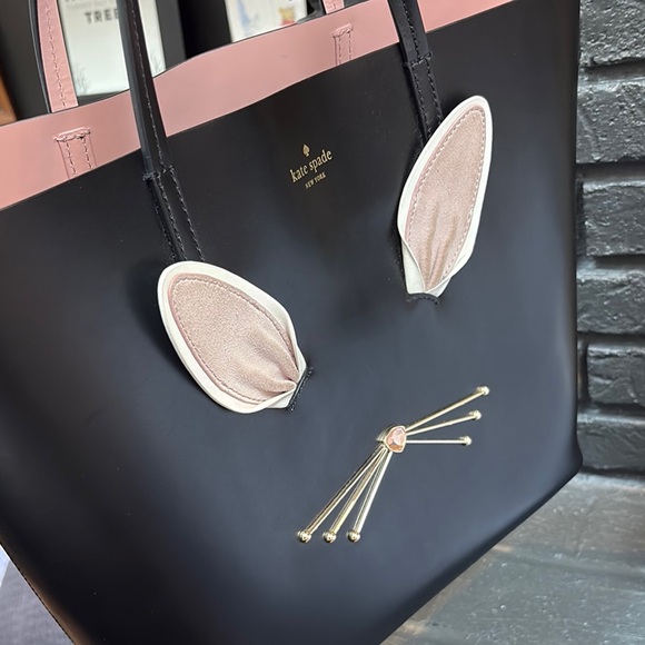 Kate Spade Black and Pink Bunny Tote - Picture 8 of 9